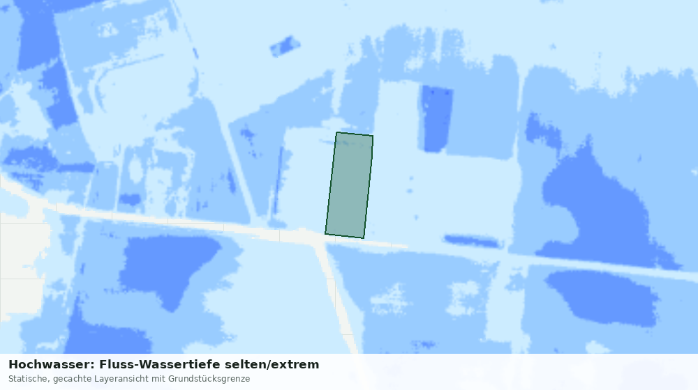 Statische Kartenansicht: Hochwasser: Fluss-Wassertiefe selten/extrem