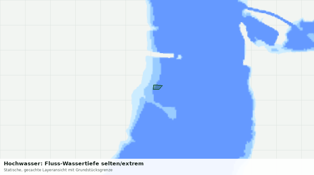Statische Kartenansicht: Hochwasser: Fluss-Wassertiefe selten/extrem