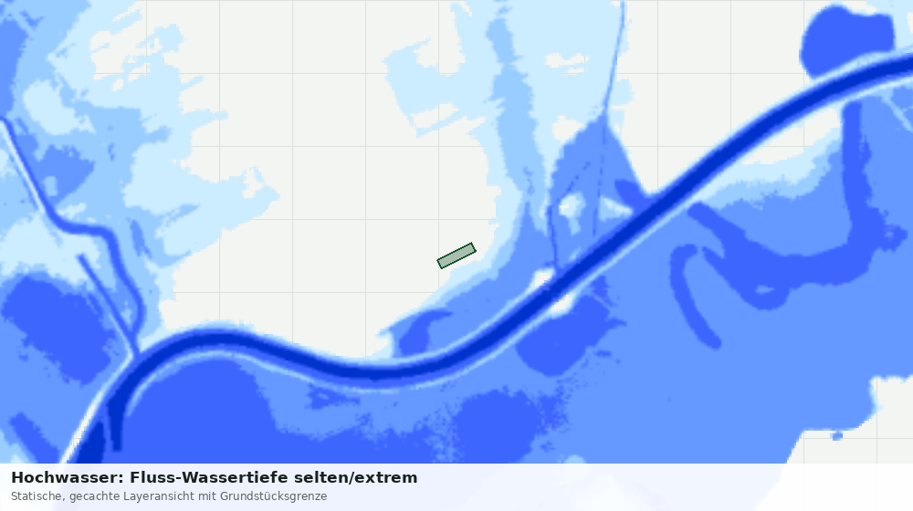 Statische Kartenansicht: Hochwasser: Fluss-Wassertiefe selten/extrem