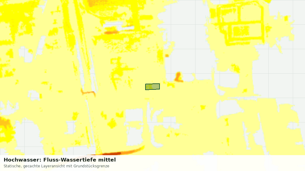 Statische Kartenansicht: Hochwasser: Fluss-Wassertiefe mittel