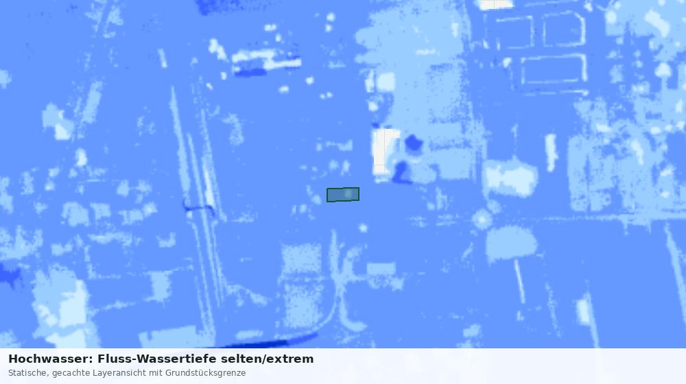 Statische Kartenansicht: Hochwasser: Fluss-Wassertiefe selten/extrem