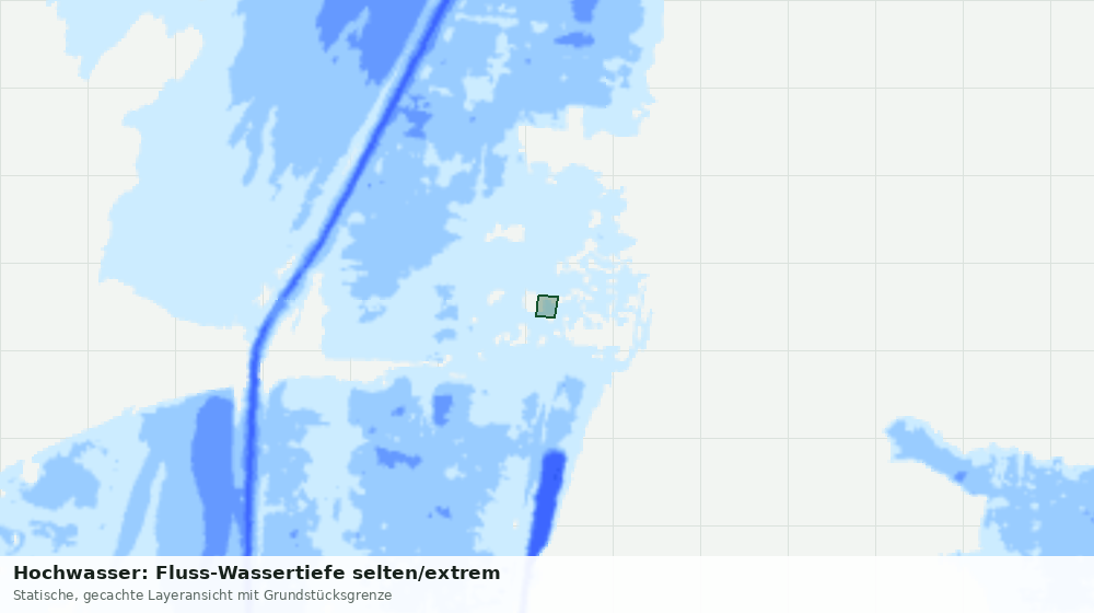 Statische Kartenansicht: Hochwasser: Fluss-Wassertiefe selten/extrem
