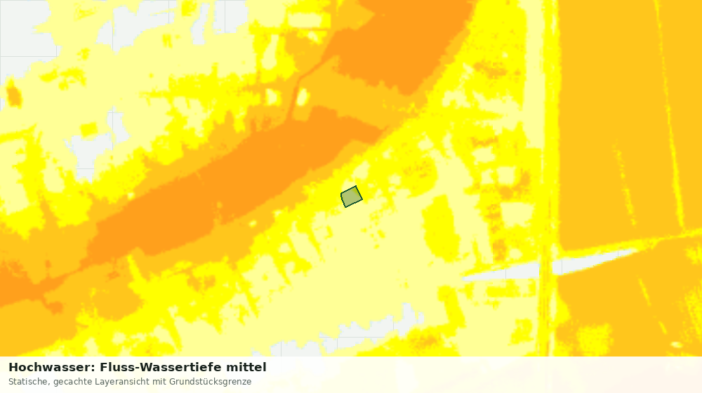 Statische Kartenansicht: Hochwasser: Fluss-Wassertiefe mittel