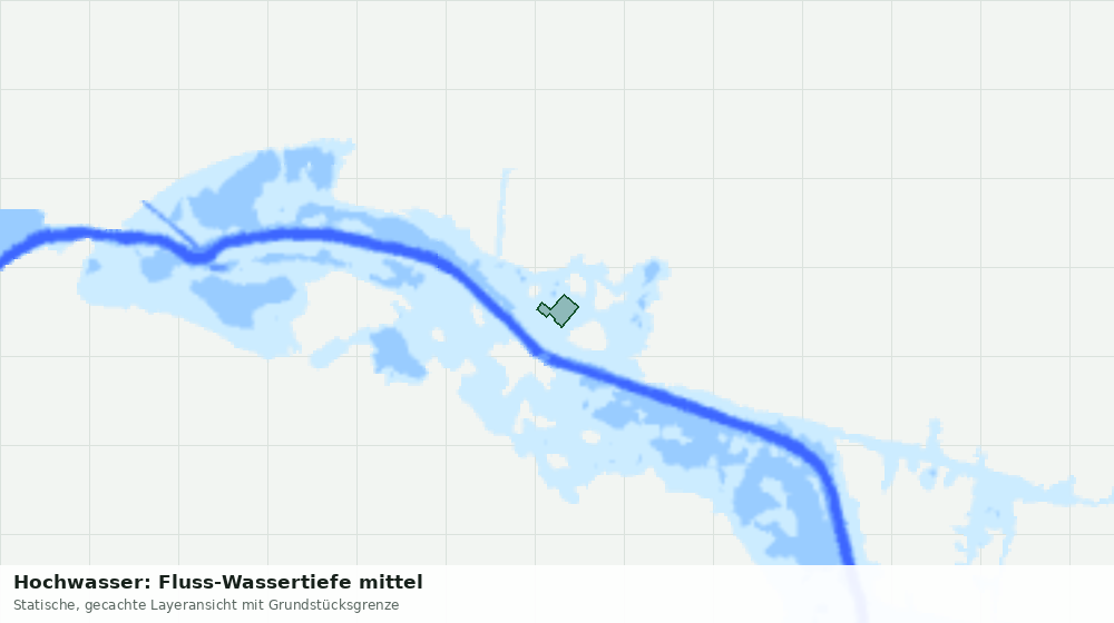 Statische Kartenansicht: Hochwasser: Fluss-Wassertiefe mittel