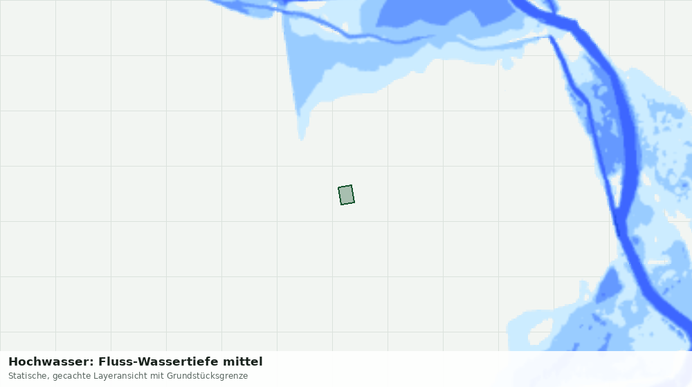 Statische Kartenansicht: Hochwasser: Fluss-Wassertiefe mittel