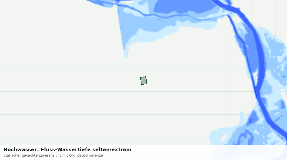 Statische Kartenansicht: Hochwasser: Fluss-Wassertiefe selten/extrem
