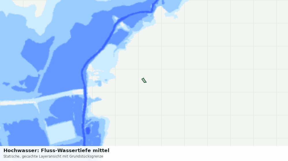 Statische Kartenansicht: Hochwasser: Fluss-Wassertiefe mittel