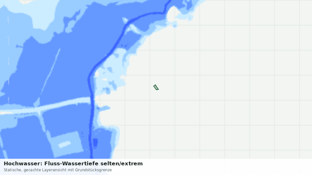 Statische Kartenansicht: Hochwasser: Fluss-Wassertiefe selten/extrem