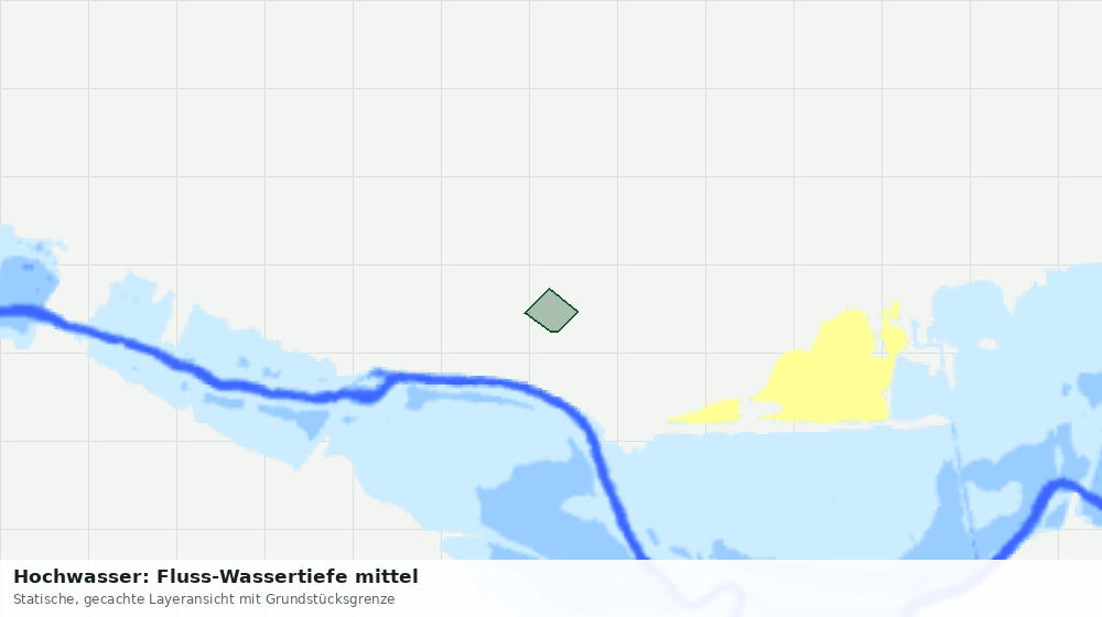 Statische Kartenansicht: Hochwasser: Fluss-Wassertiefe mittel