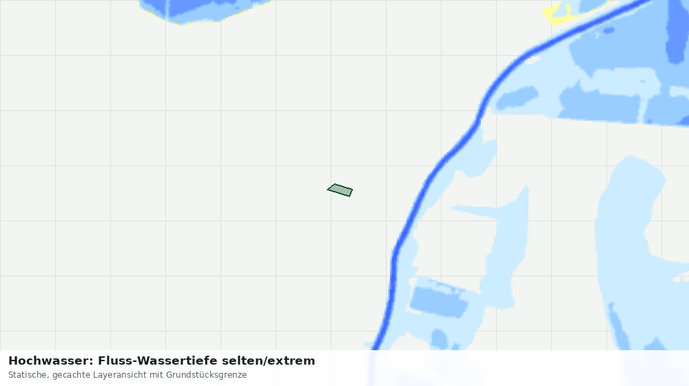 Statische Kartenansicht: Hochwasser: Fluss-Wassertiefe selten/extrem