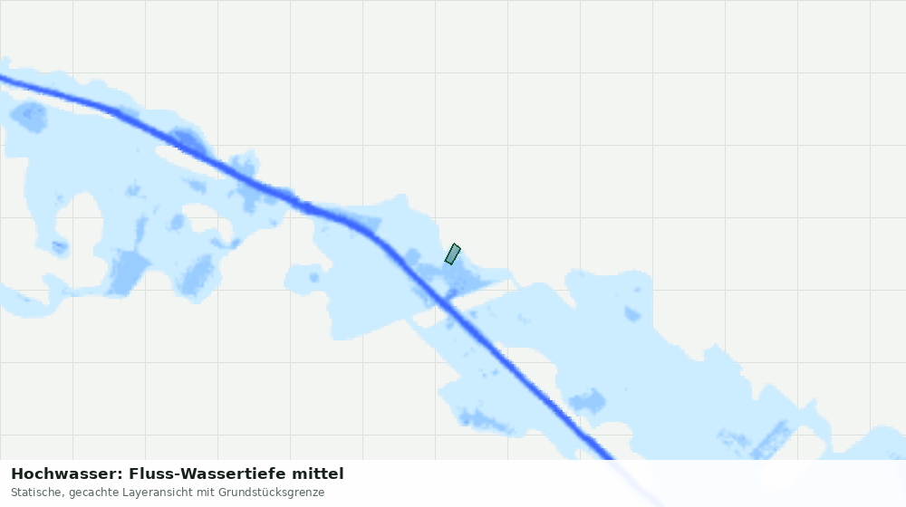 Statische Kartenansicht: Hochwasser: Fluss-Wassertiefe mittel