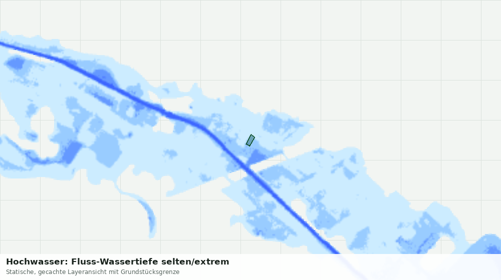 Statische Kartenansicht: Hochwasser: Fluss-Wassertiefe selten/extrem