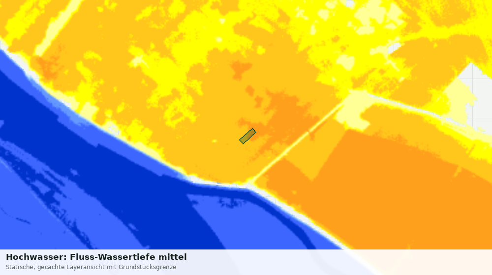 Statische Kartenansicht: Hochwasser: Fluss-Wassertiefe mittel