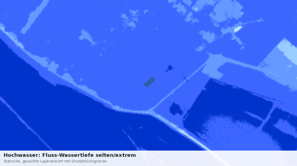 Statische Kartenansicht: Hochwasser: Fluss-Wassertiefe selten/extrem