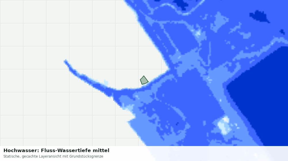 Statische Kartenansicht: Hochwasser: Fluss-Wassertiefe mittel