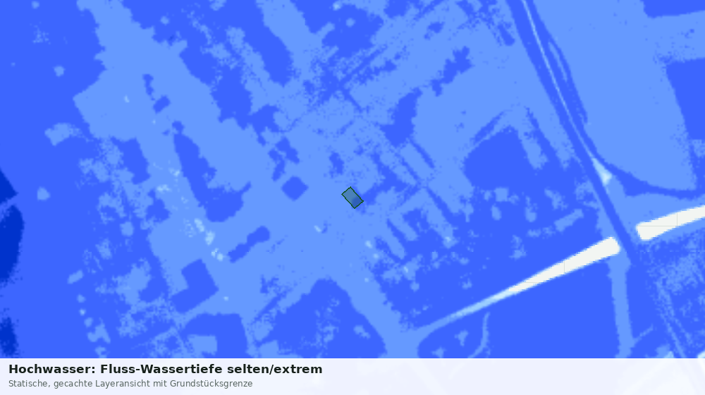 Statische Kartenansicht: Hochwasser: Fluss-Wassertiefe selten/extrem