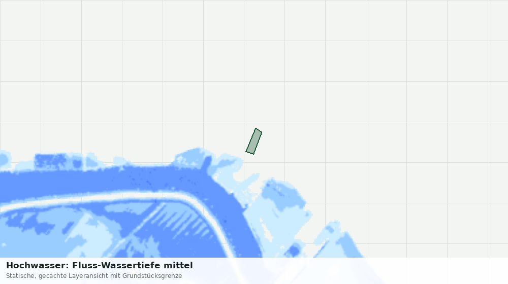 Statische Kartenansicht: Hochwasser: Fluss-Wassertiefe mittel