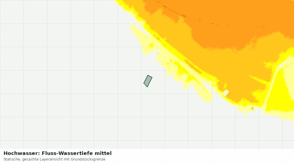 Statische Kartenansicht: Hochwasser: Fluss-Wassertiefe mittel