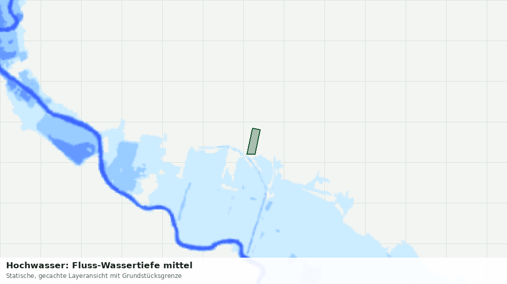Statische Kartenansicht: Hochwasser: Fluss-Wassertiefe mittel