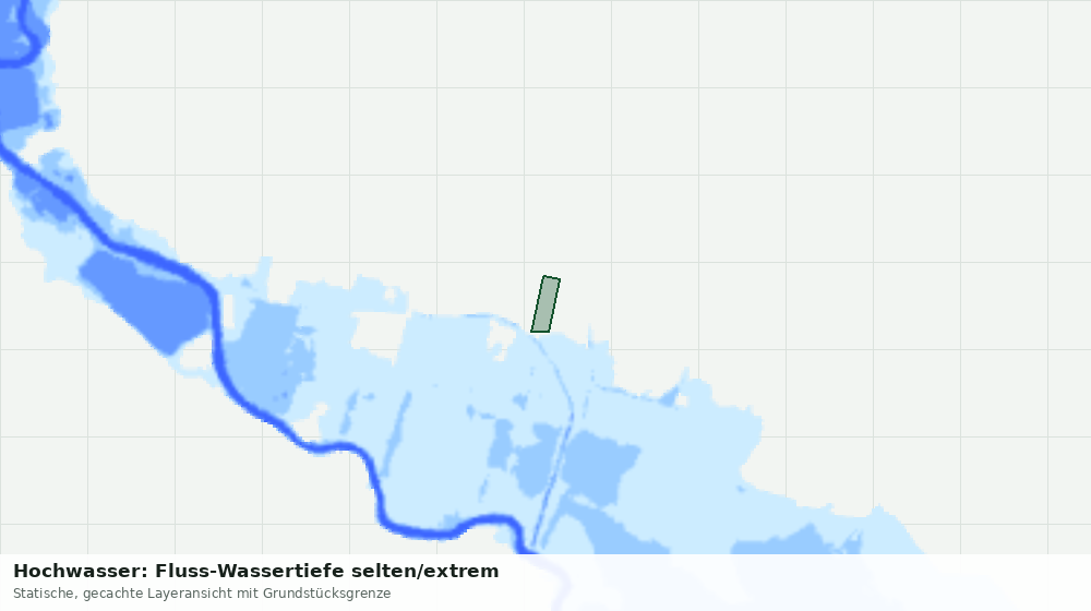 Statische Kartenansicht: Hochwasser: Fluss-Wassertiefe selten/extrem