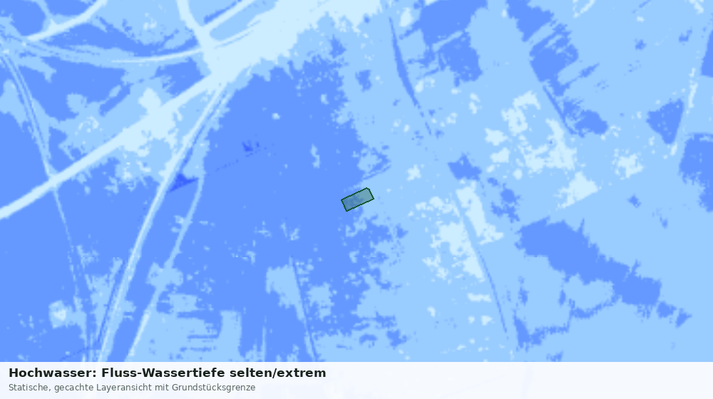 Statische Kartenansicht: Hochwasser: Fluss-Wassertiefe selten/extrem