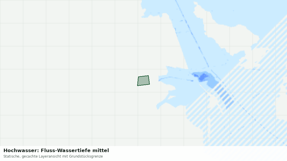 Statische Kartenansicht: Hochwasser: Fluss-Wassertiefe mittel