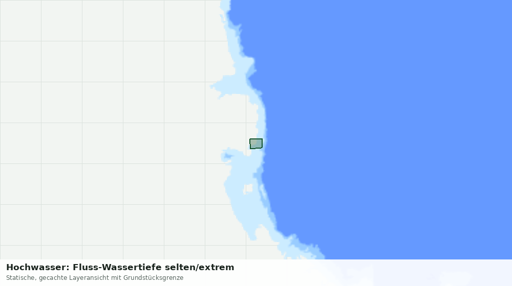 Statische Kartenansicht: Hochwasser: Fluss-Wassertiefe selten/extrem