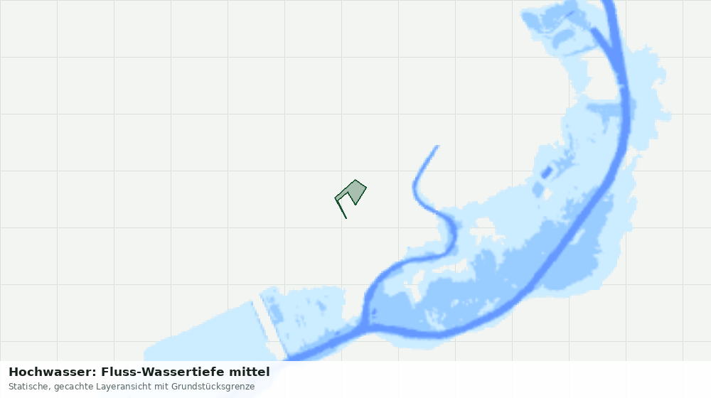 Statische Kartenansicht: Hochwasser: Fluss-Wassertiefe mittel
