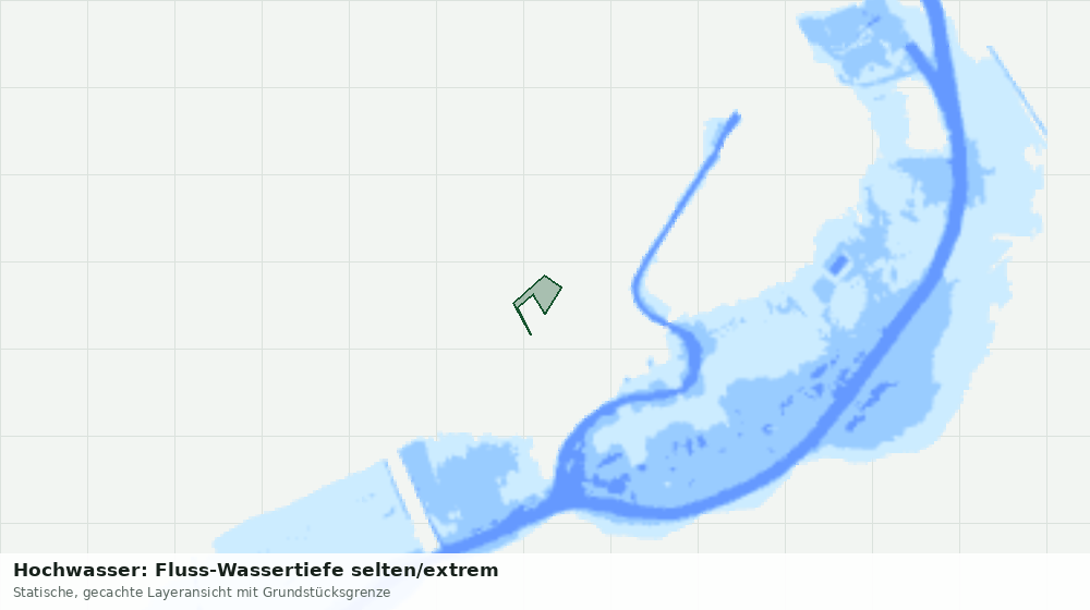 Statische Kartenansicht: Hochwasser: Fluss-Wassertiefe selten/extrem