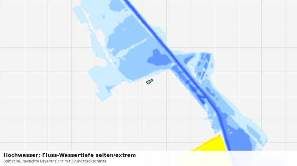Statische Kartenansicht: Hochwasser: Fluss-Wassertiefe selten/extrem