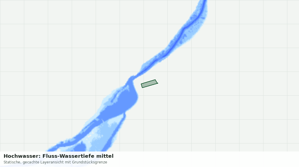 Statische Kartenansicht: Hochwasser: Fluss-Wassertiefe mittel