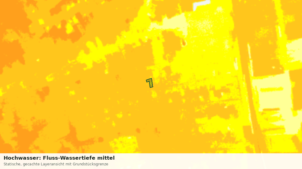 Statische Kartenansicht: Hochwasser: Fluss-Wassertiefe mittel