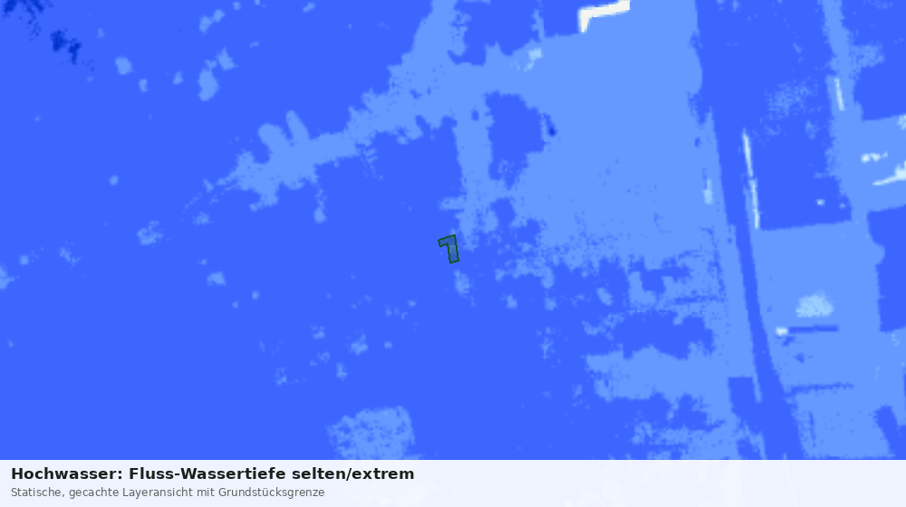 Statische Kartenansicht: Hochwasser: Fluss-Wassertiefe selten/extrem