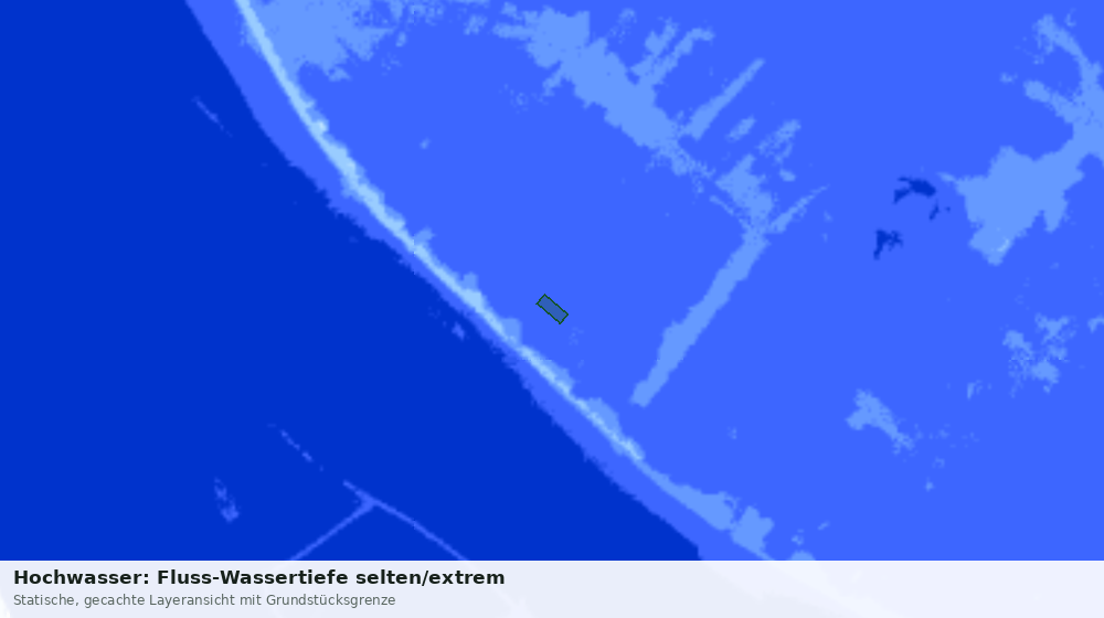 Statische Kartenansicht: Hochwasser: Fluss-Wassertiefe selten/extrem