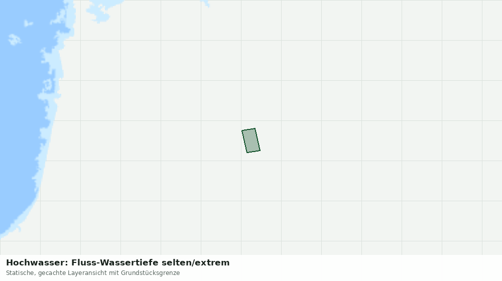 Statische Kartenansicht: Hochwasser: Fluss-Wassertiefe selten/extrem