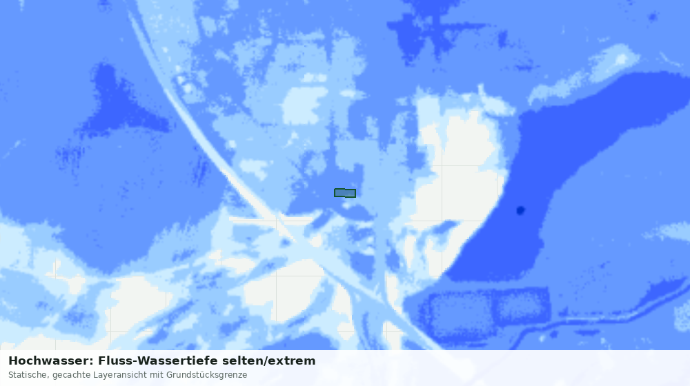 Statische Kartenansicht: Hochwasser: Fluss-Wassertiefe selten/extrem