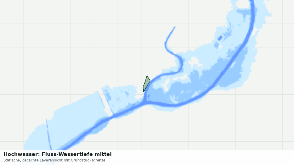 Statische Kartenansicht: Hochwasser: Fluss-Wassertiefe mittel