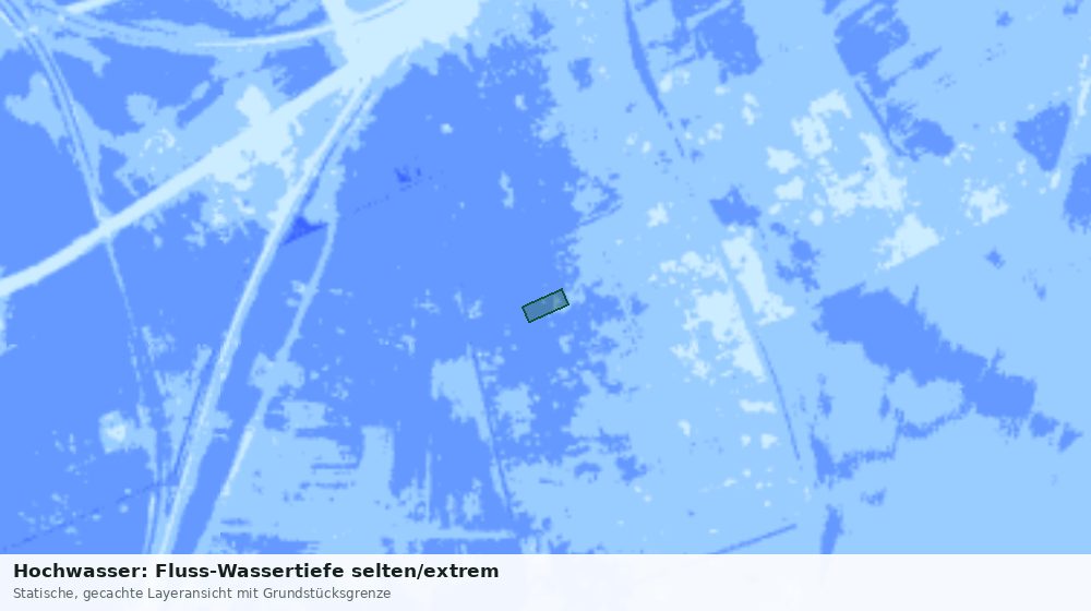 Statische Kartenansicht: Hochwasser: Fluss-Wassertiefe selten/extrem
