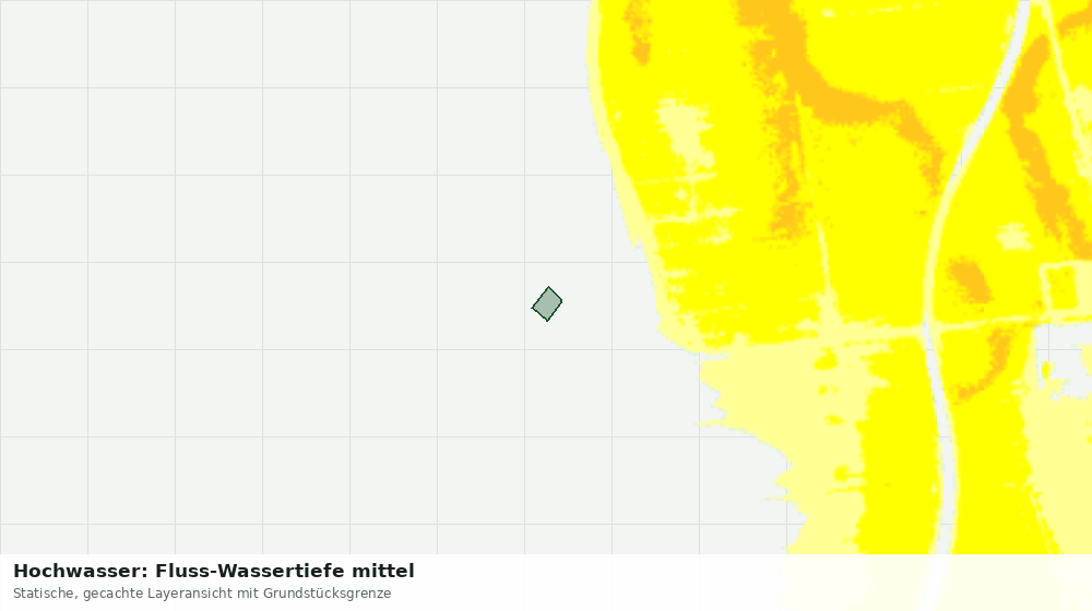 Statische Kartenansicht: Hochwasser: Fluss-Wassertiefe mittel