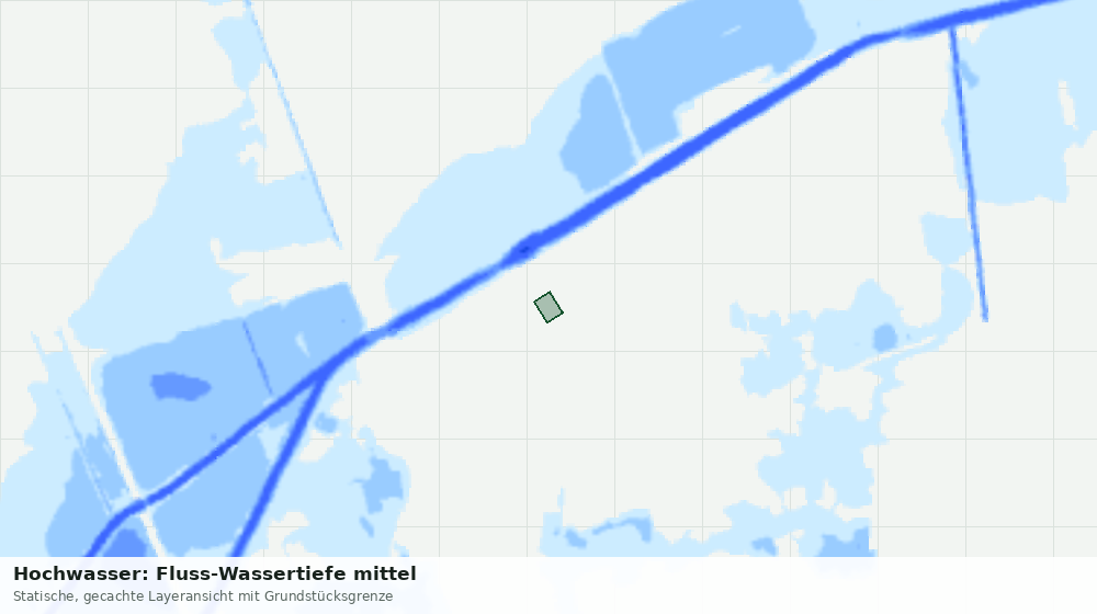 Statische Kartenansicht: Hochwasser: Fluss-Wassertiefe mittel