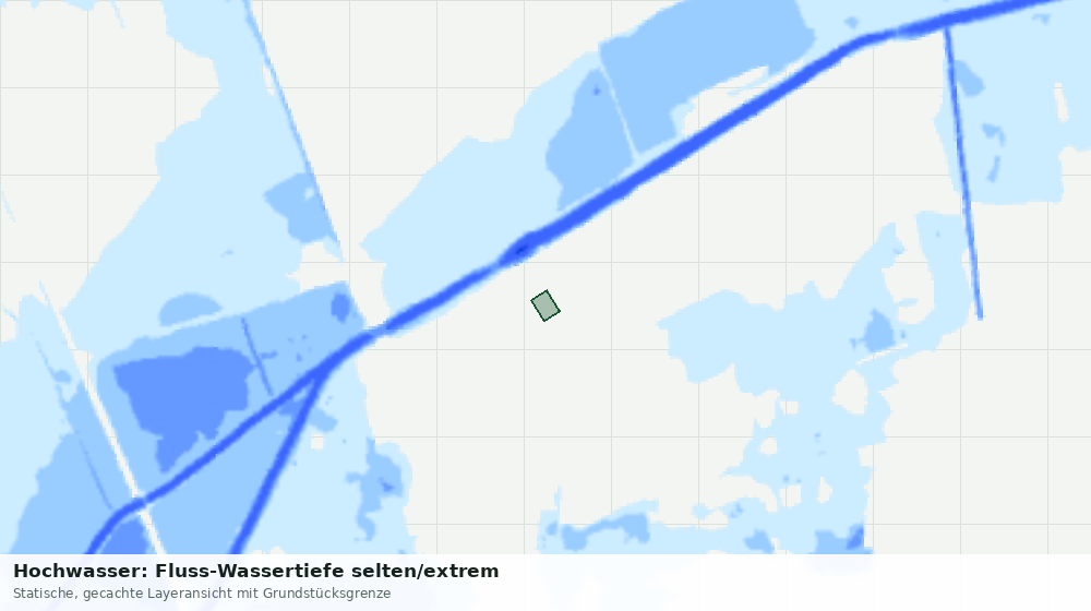 Statische Kartenansicht: Hochwasser: Fluss-Wassertiefe selten/extrem