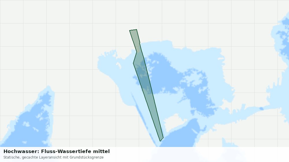 Statische Kartenansicht: Hochwasser: Fluss-Wassertiefe mittel