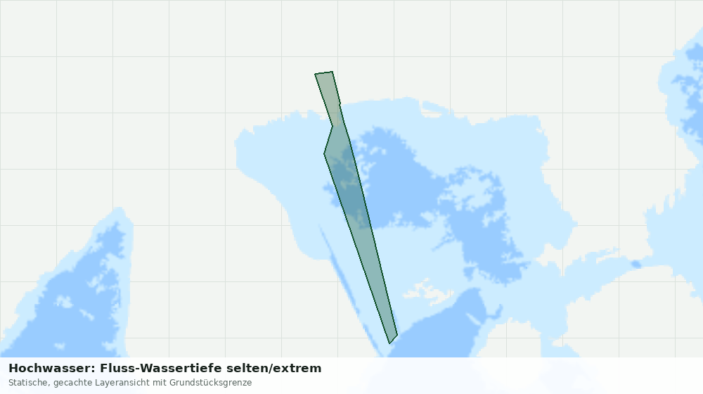 Statische Kartenansicht: Hochwasser: Fluss-Wassertiefe selten/extrem