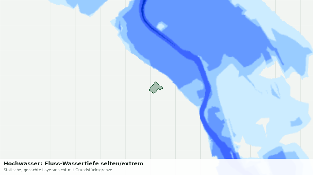 Statische Kartenansicht: Hochwasser: Fluss-Wassertiefe selten/extrem