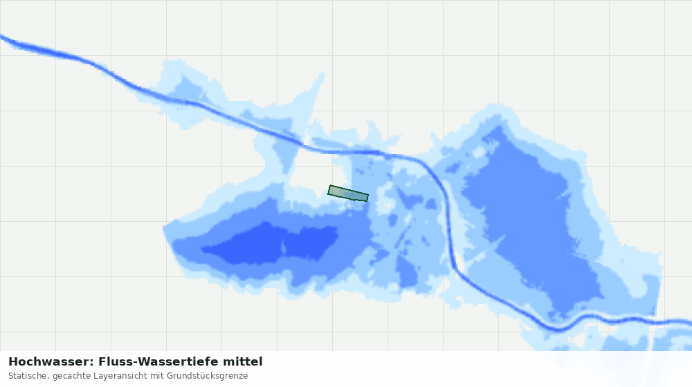 Statische Kartenansicht: Hochwasser: Fluss-Wassertiefe mittel