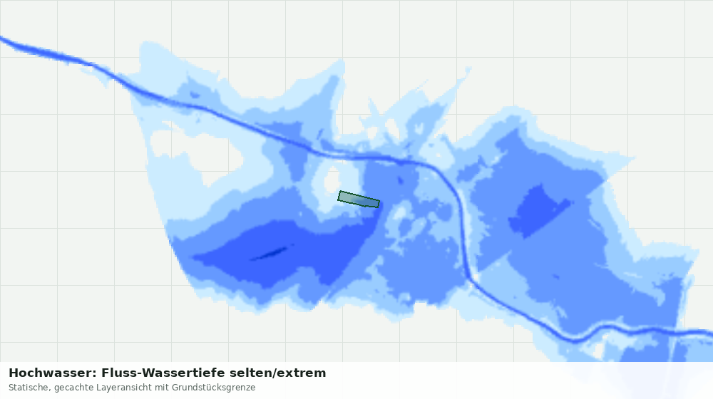 Statische Kartenansicht: Hochwasser: Fluss-Wassertiefe selten/extrem