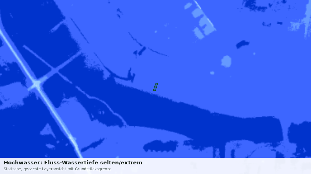 Statische Kartenansicht: Hochwasser: Fluss-Wassertiefe selten/extrem