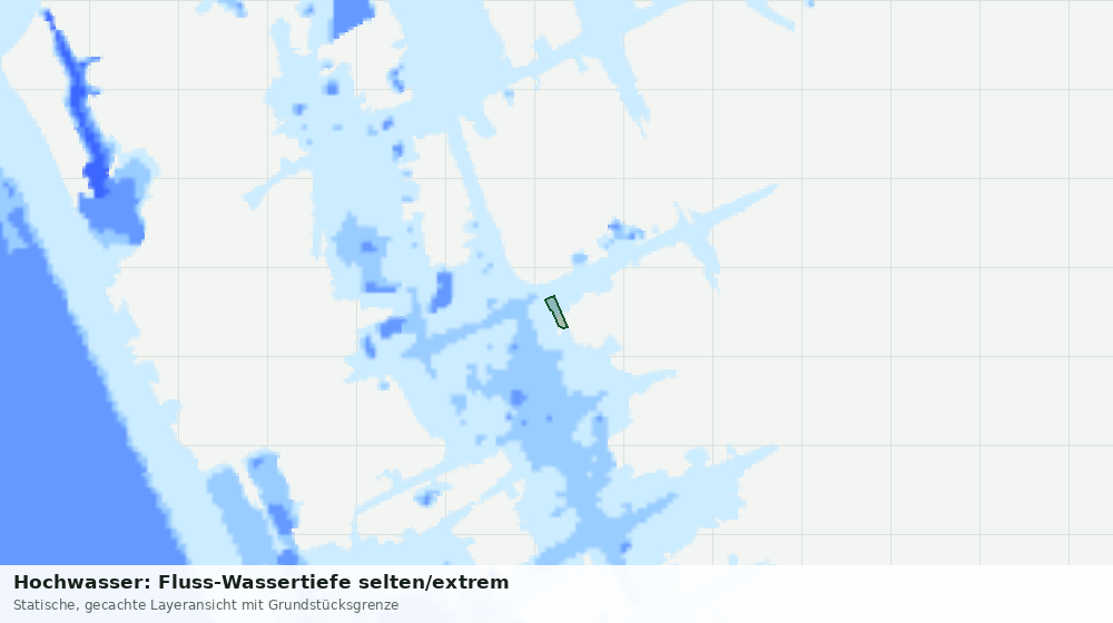 Statische Kartenansicht: Hochwasser: Fluss-Wassertiefe selten/extrem