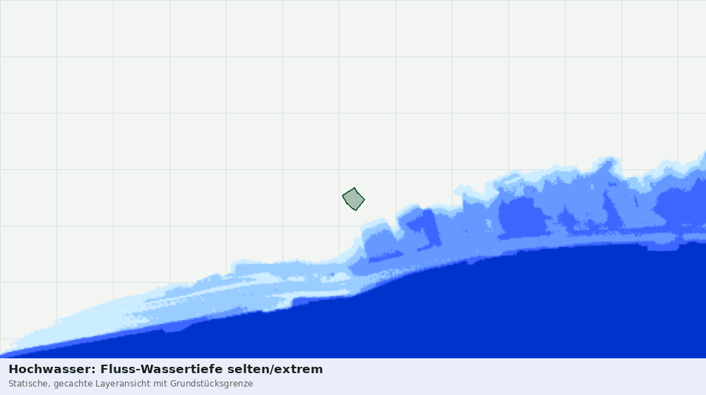 Statische Kartenansicht: Hochwasser: Fluss-Wassertiefe selten/extrem