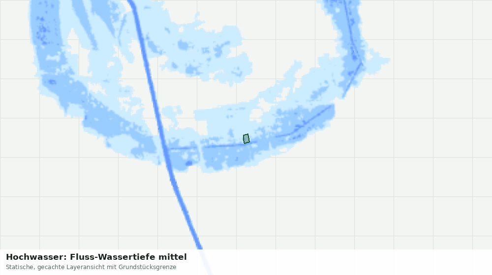Statische Kartenansicht: Hochwasser: Fluss-Wassertiefe mittel